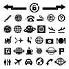 vector basic icon set for airport   