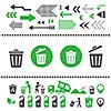 vector recycling bin and arrow icon  