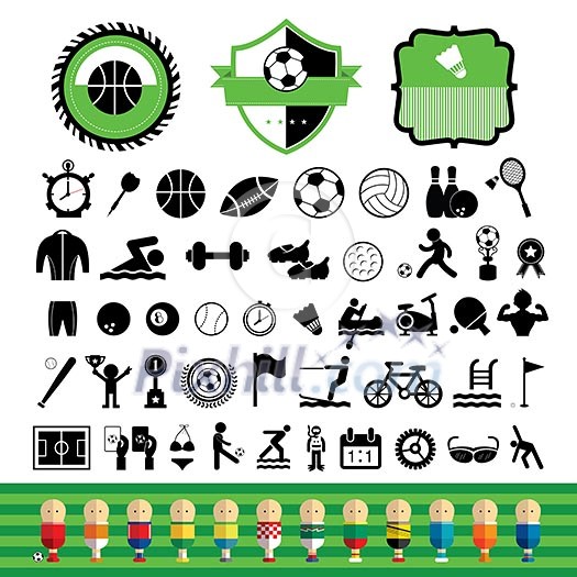 basic vector sports icon set  