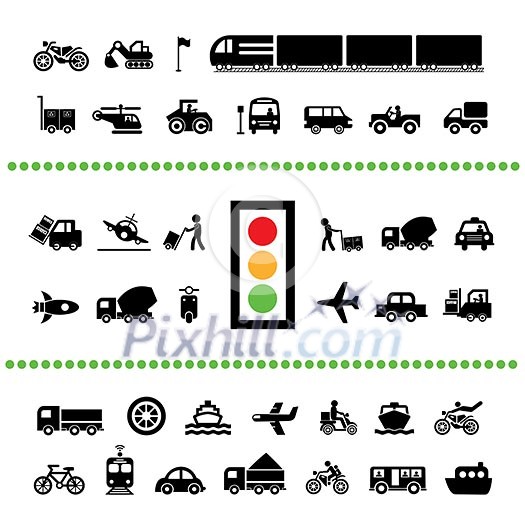 vector basic icon for transport  