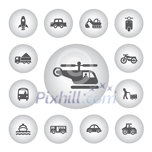 vector basic icon for transport 