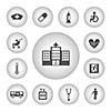 vector basic icon for hospital 