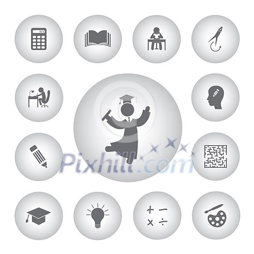 vector basic icon for education 