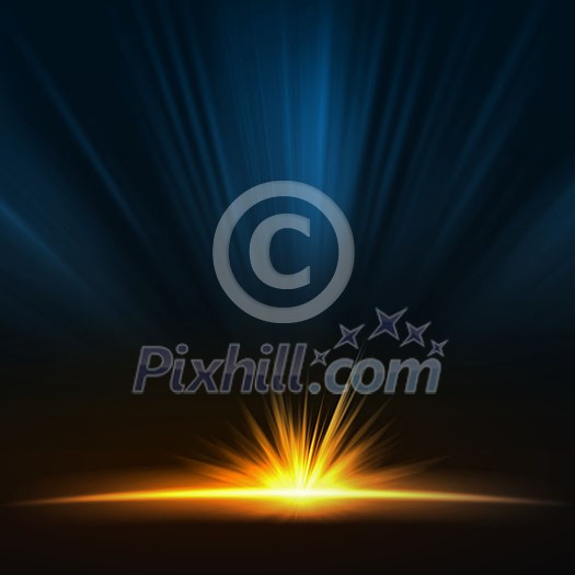 Background image with light beams and rays