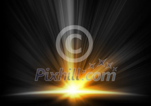 Background image with light beams and rays