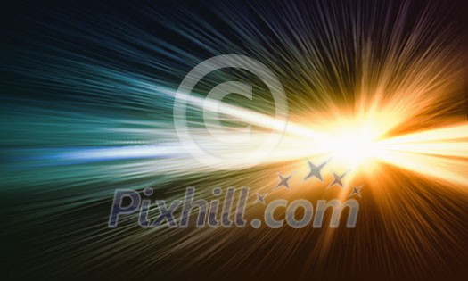 Background image with light beams and rays