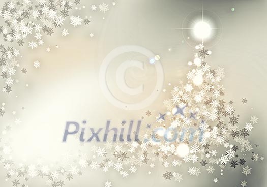 Conceptual image with Merry Christmas tree theme