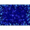 Conceptual image with snowflakes on blue background