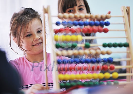 happy child kids group have fun and play at kindergarden indoor preschool education concept with teacher happy child kids group have fun and play at kindergarden indoor preschool education concept with teacher