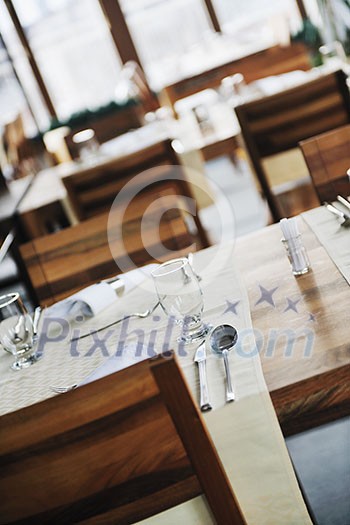 luxury restaurant indoor with nice dishwareand decoration luxury restaurant indoor with nice dishwareand decoration
