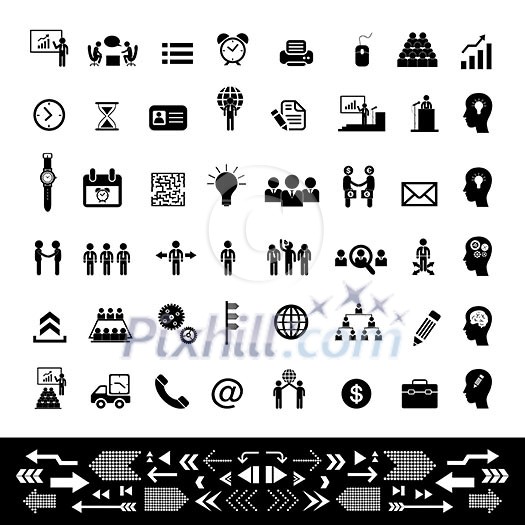 vector business teamwork icon set vector business teamwork icon set