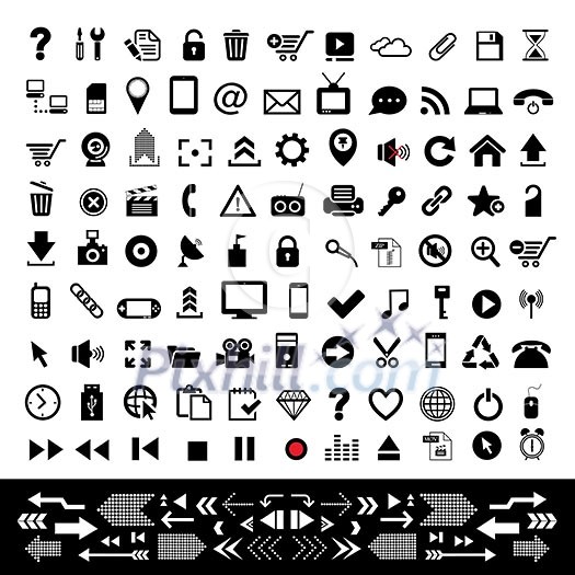 vector technology icon set for website vector technology icon set for website