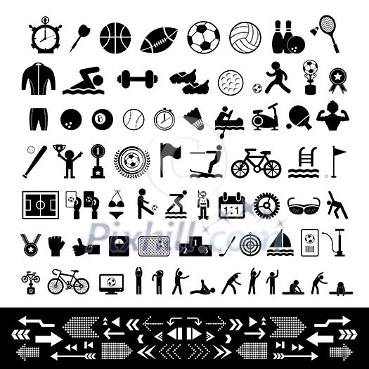 basic vector sports icon set   