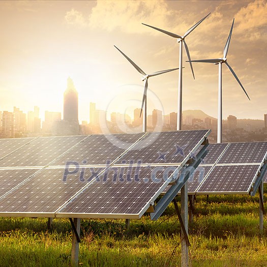 solar panels under blue sky