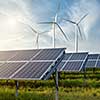 solar panels under blue sky