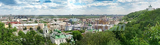 Panorama of the summer Kyiv