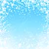 blue winter background with snow and snowflakes