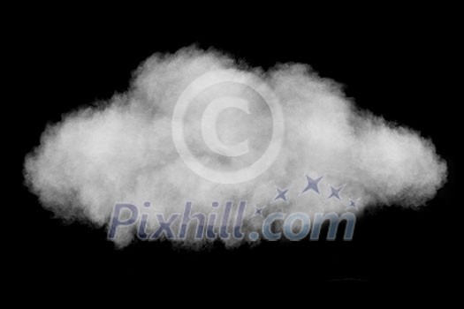 white puffy cloud isolated on black background white puffy cloud isolated on black background