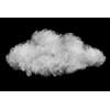 white puffy cloud isolated on black background