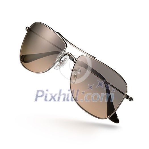 brown sunglasses isolated on white brown sunglasses isolated on white