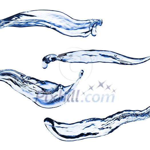 water splashes isolated on white water splashes isolated on white