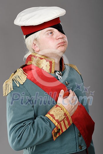 Actor dressed as Russian Generalissimo Suvorov