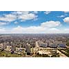 Kiev, summer cityscape of Ukrainian capital from bird's eye view