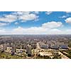 Kiev, summer cityscape of Ukrainian capital from bird's eye view