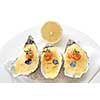 oysters with sauce and lemon