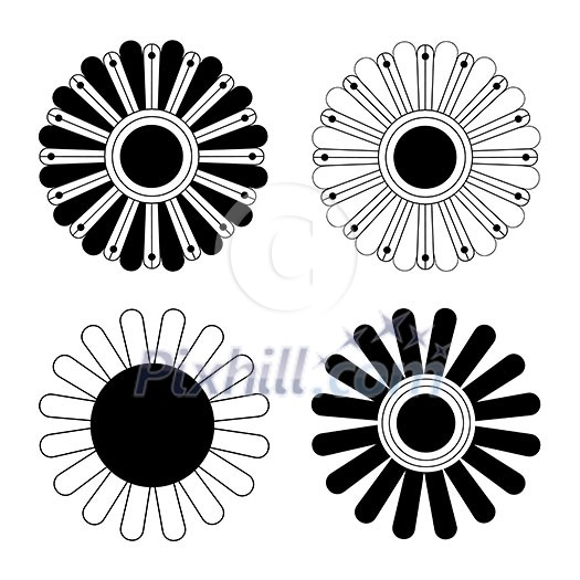 flower icon  basic vector design 