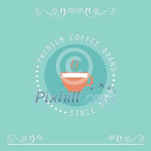 vector vintage coffee badges and labels 