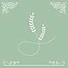 vector basic wheat symbol design  