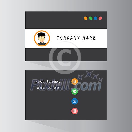 vector template cards in business company  