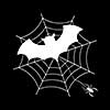 bat and spider vector cartoon for halloween day  