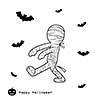 mummy halloween day vector cartoon  