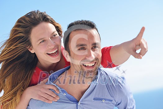 happy young romantic couple have fun relax smile at modern home indoor and outdoor happy young romantic couple have fun relax smile at modern home indoor and outdoor