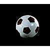 classic soccer football ball isolated on black background