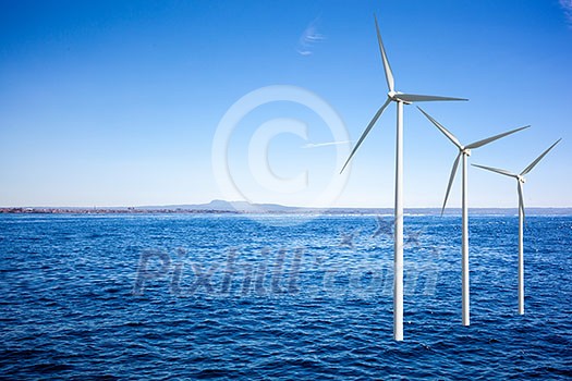 Wind generators turbines in the sea Wind generators turbines in the sea