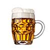 Beer in glass isolated on white background