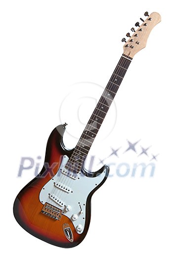 electric guitar isolated on white