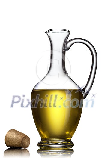 Bottle of oil isolated on white Bottle of oil isolated on white