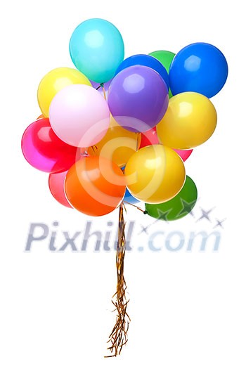 color balloons isolated on white