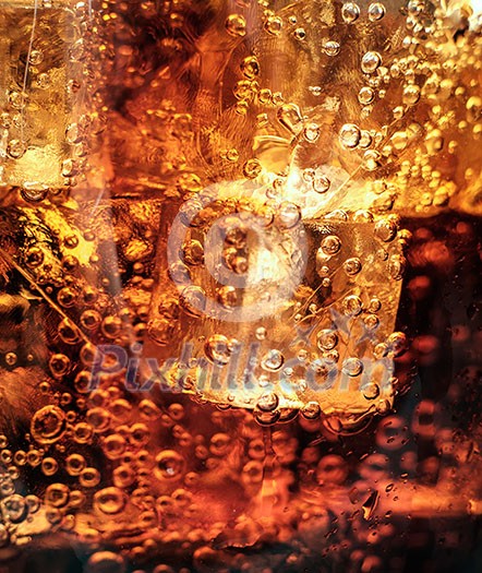 Cola with Ice. Macro. Cola with Ice. Macro.