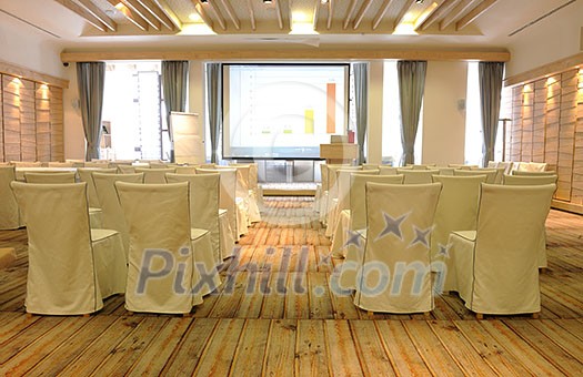 Empty business conference room interior