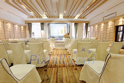 Empty business conference room interior