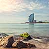 Barceloneta beach in Barcelona, Spain