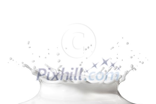 Milk splash isolated on white Milk splash isolated on white