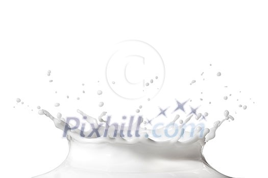 Milk splash isolated on white