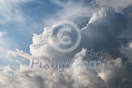 dramatic storm clouds