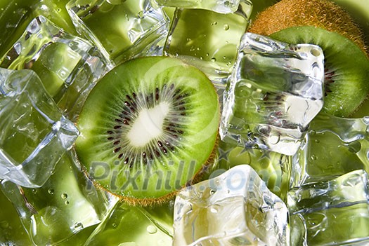 fresh kiwi with ice fresh kiwi with ice
